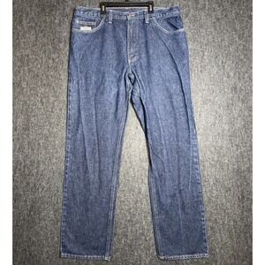 Diamond Gusset Jeans Mens 40x34 Blue Denim Straight Leg USA Made Quality